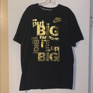 Black and Metallic Gold Nike Shirt